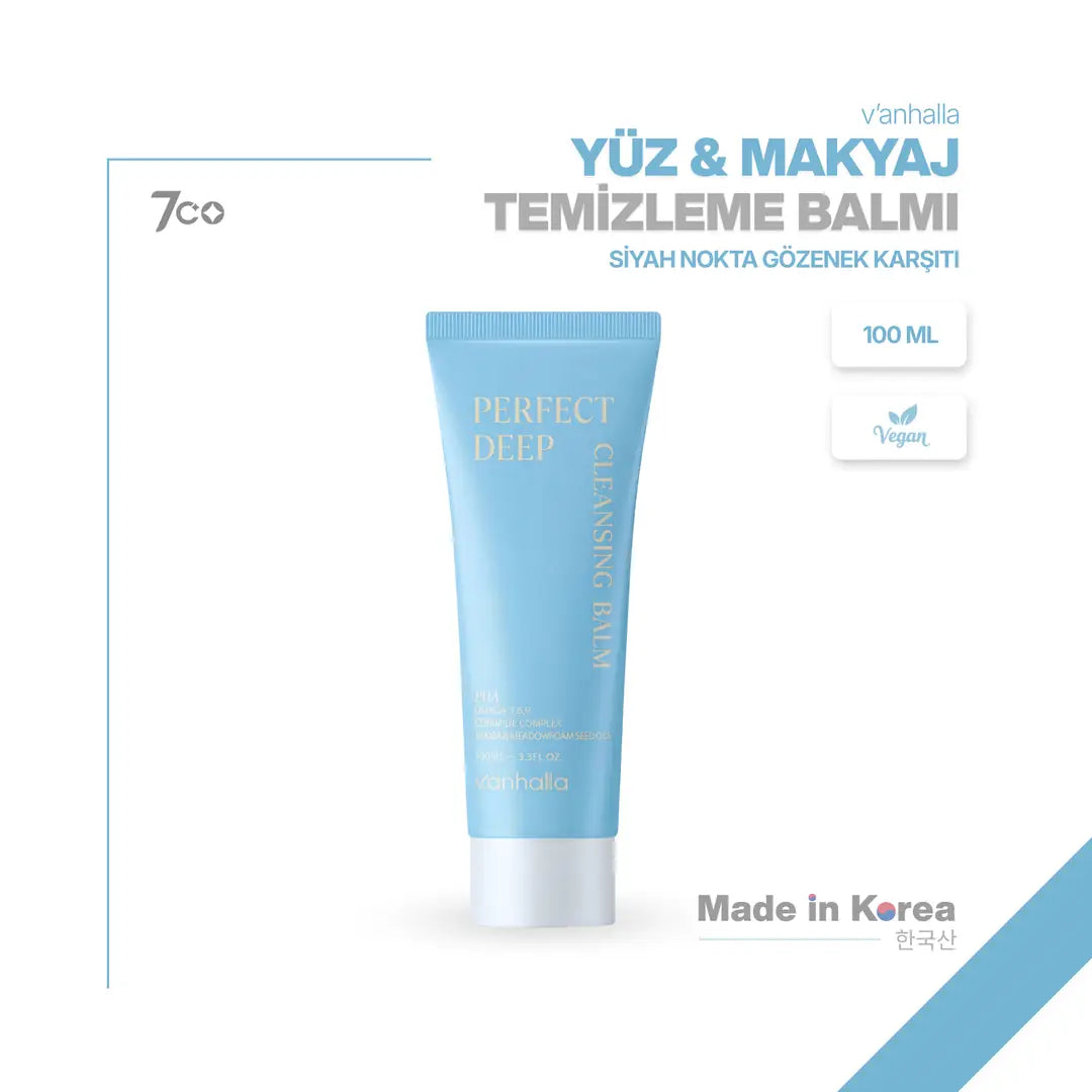 v'anhalla PHA + Ceramide | Siyah Nokta Karşıtı | Gözenek Arındırıcı | Yüz & Makyaj Temizleme Balmı 100ml