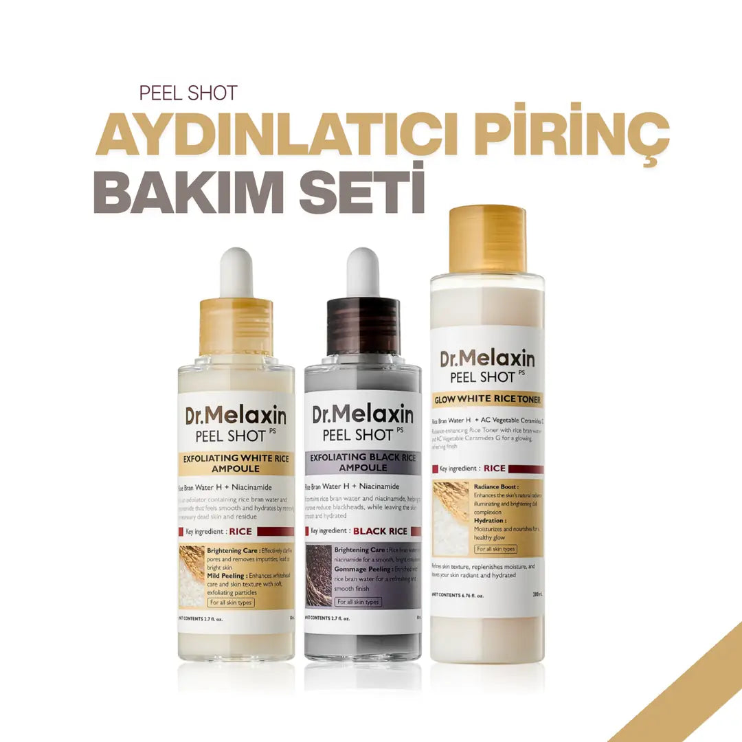 Dr.Melaxin Peel Shot Arındırıcı ve Aydınlatıcı Pirinç Peeling Ampül Seti
