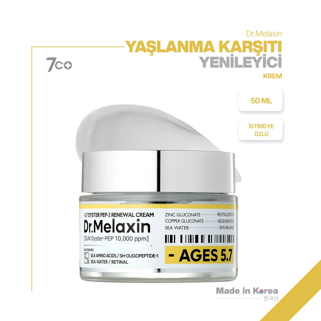 Dr.Melaxin Oyster Yaşlanma Karşıtı | Sıkılaştırıcı | İstiridye Özlü | Anti-Aging Yüz Kremi 50ml