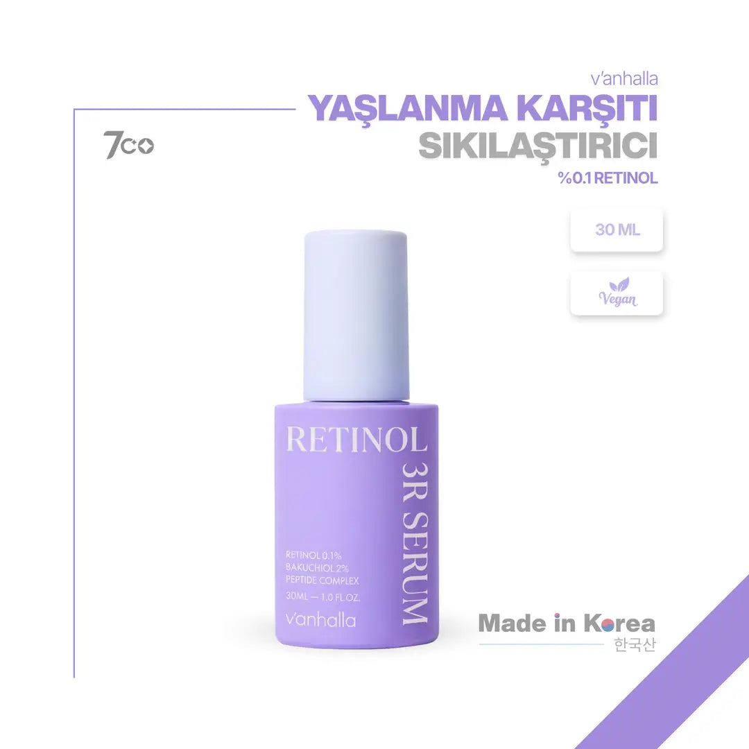 v'anhalla Retinol 3R |Yaşlanma & Kırışıklık Karşıtı | Sıkılaştırıcı Serum 30ml