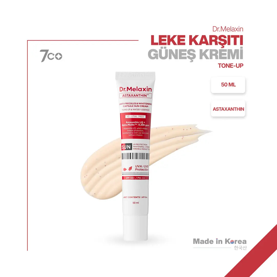 Dr.Melaxin Astaxanthin Leke Karşıtı & Aydınlatıcı Güneş Kremi SPF50+ PA+++ 50ml