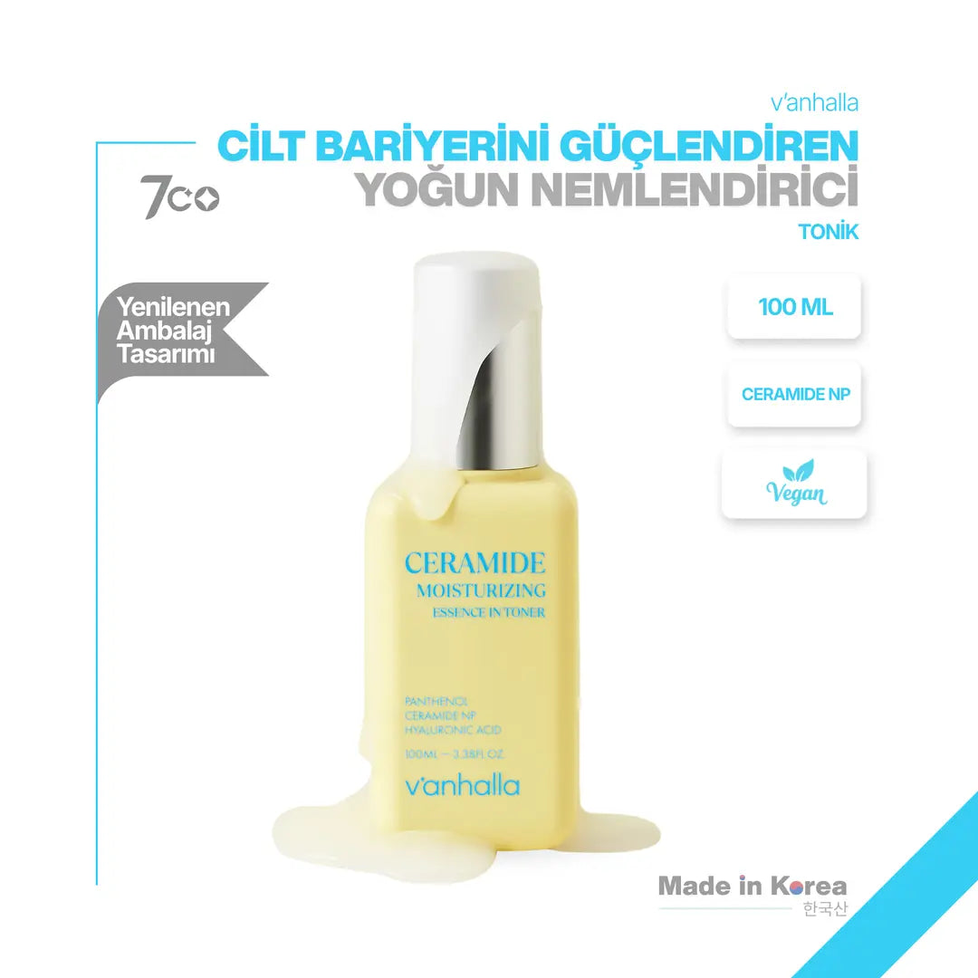 V'anhalla Bariyer Onarıcı Seramid İçerikli Esans Gücüyle Zenginleştirilmiş Yoğun Nemlendirici Tonik 100ml