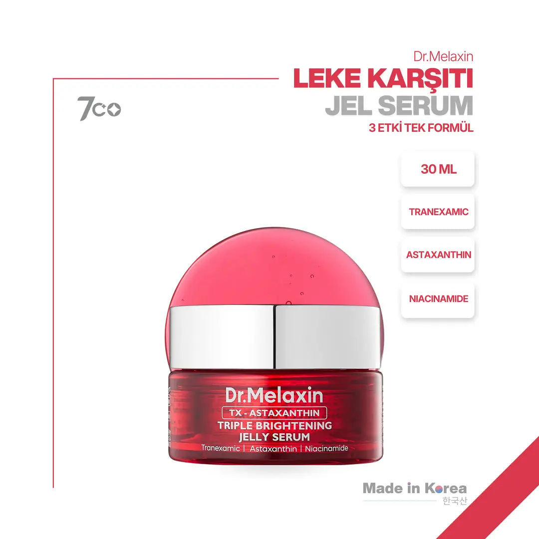 Dr.Melaxin Leke Karşıtı Jel Serum | Tranexamic + Astaxanthin + Niacinamide | 3 Etki Tek Formül 30ml