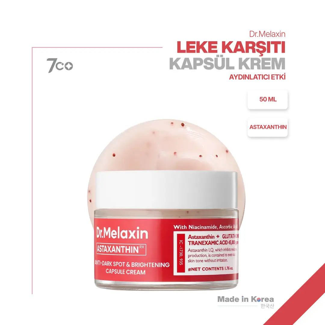 Dr.Melaxin Leke Karşıtı Kapsül Krem – Astaxanthin Içerikli, Cilt Tonu Eşitleyici Aydınlatıcı Bakım 50ml