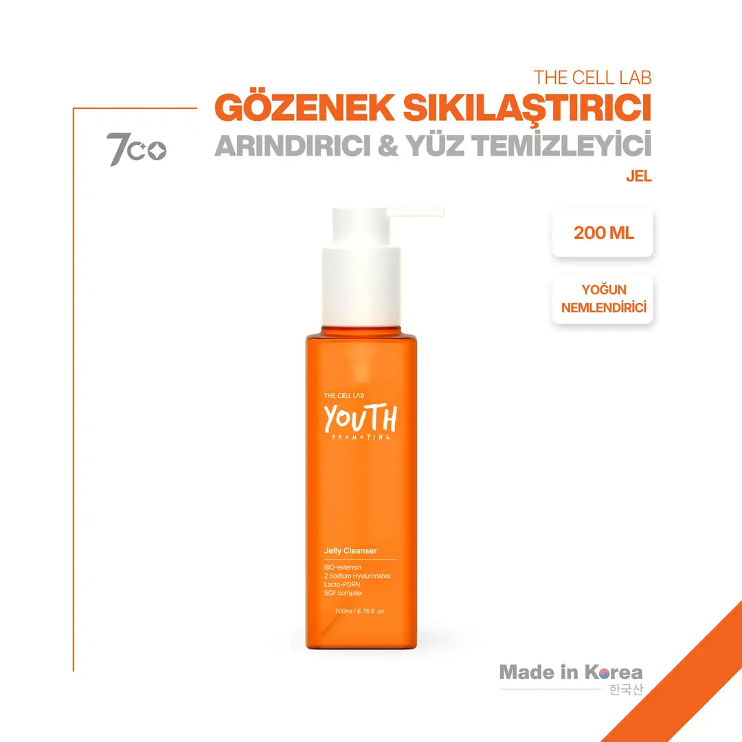 The Cell Lab Gözenek Sıkılaştırıcı & Arındırıcı ve Yoğun Nemlendirici Yüz Temizleyici Jeli Lacto-PDRN 200ml