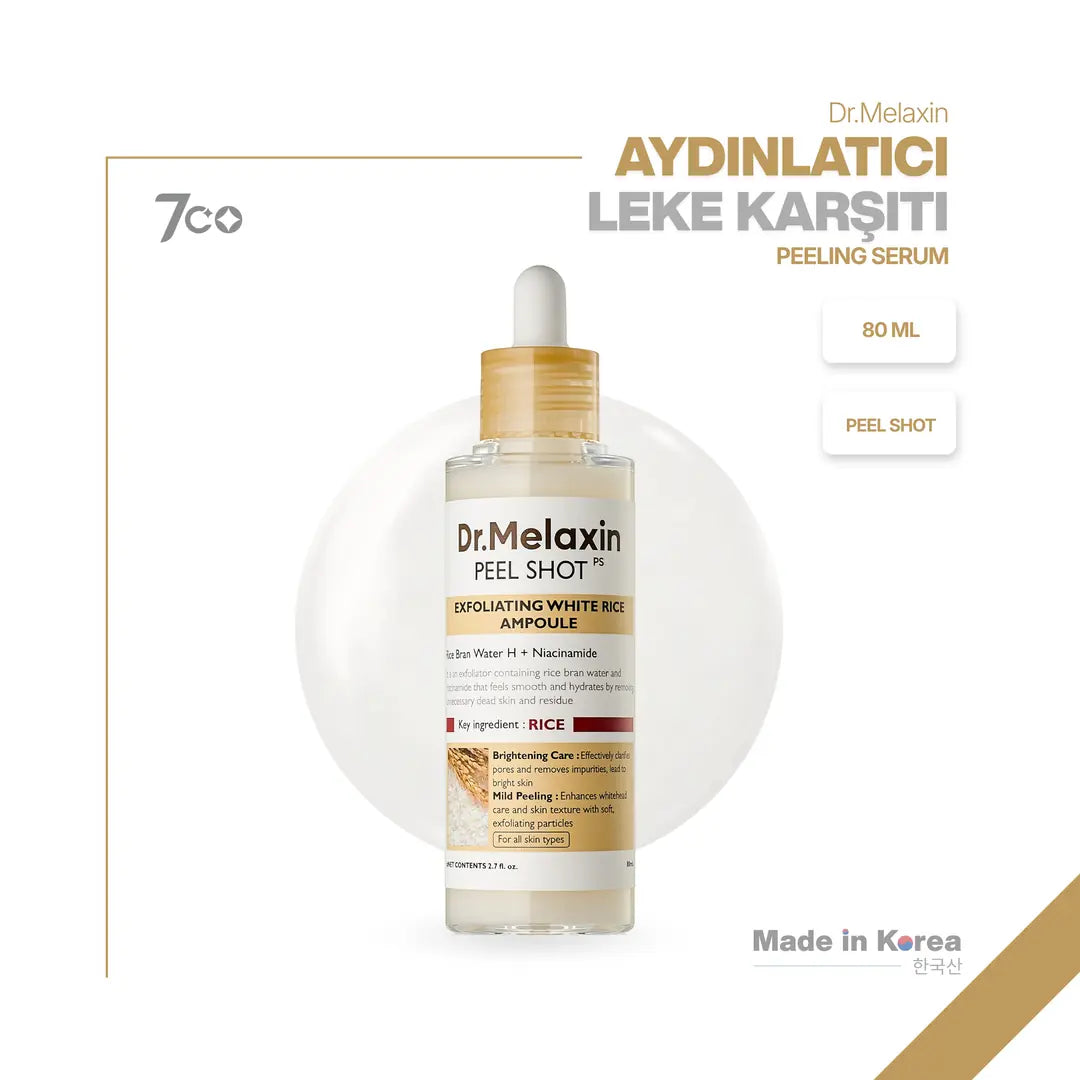 Dr.Melaxin Aydınlatıcı & Leke Karşıtı | Pirinç Özlü Peeling Serum (Peel Shot) 80ml