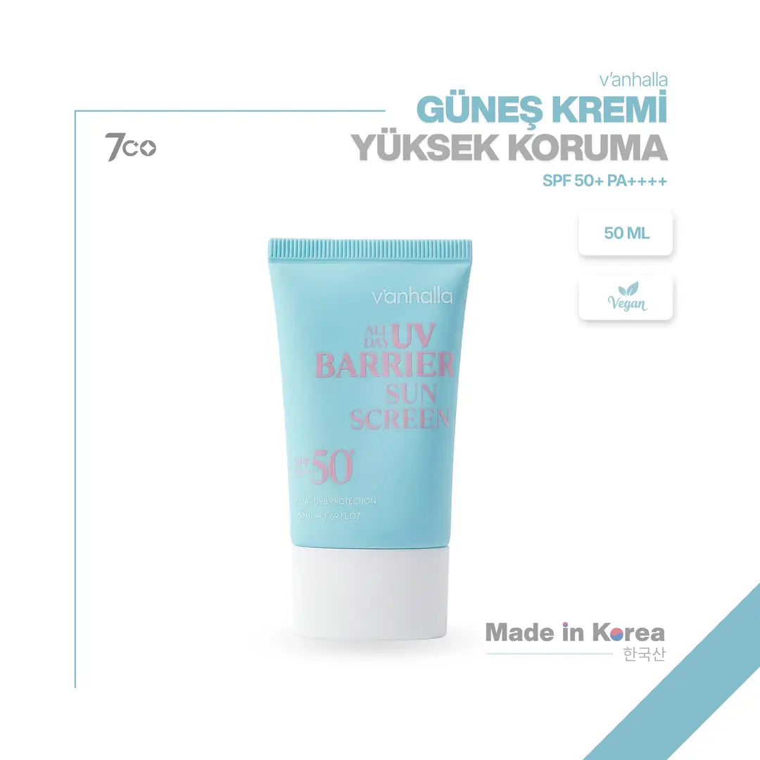 v'anhalla Yüksek UV Koruma | Kırışıklık Karşıtı | Aydınlatıcı Güneş Kremi SPF50+ / PA++++ 50ml
