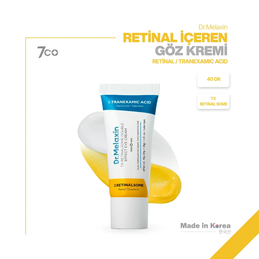 Dr.Melaxin TX Retinalsome Çift Etkili Göz Kremi - Kırışıklık ve Morluk Karşıtı Aydınlatıcı Bakım 40gr