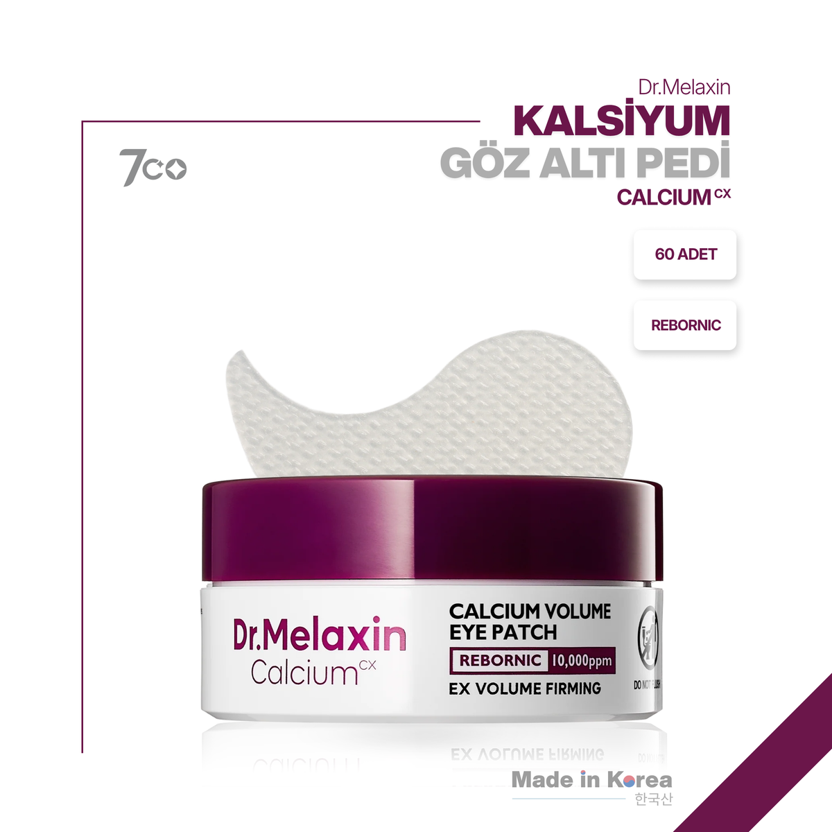 Dr.Melaxin Kalsiyumlu Göz Altı Pedi 60 Adet