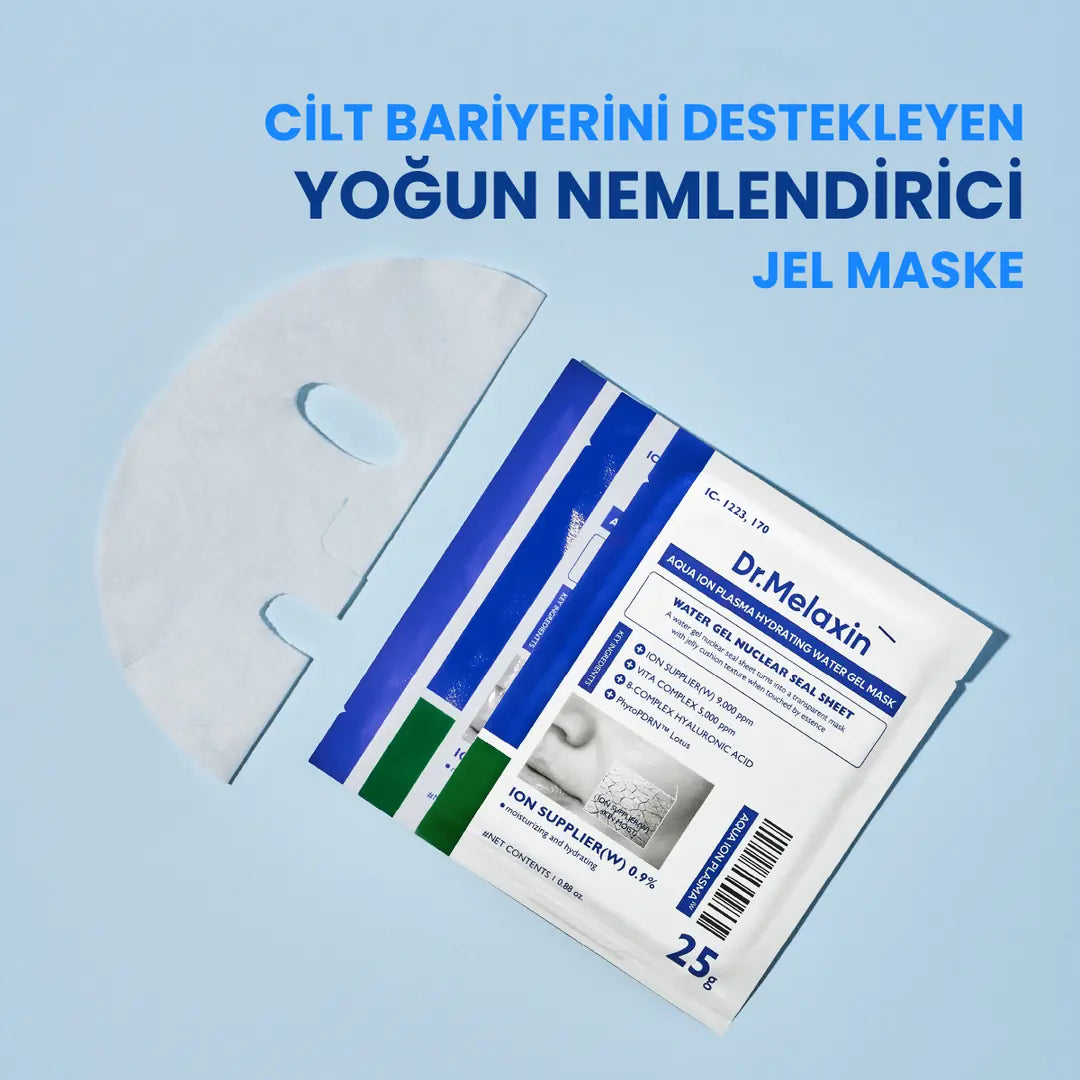 Dr.Melaxin Aqua Ion Cilt Bariyerini Destekleyen Yoğun Nemlendirici Jel Maske 5 ADET