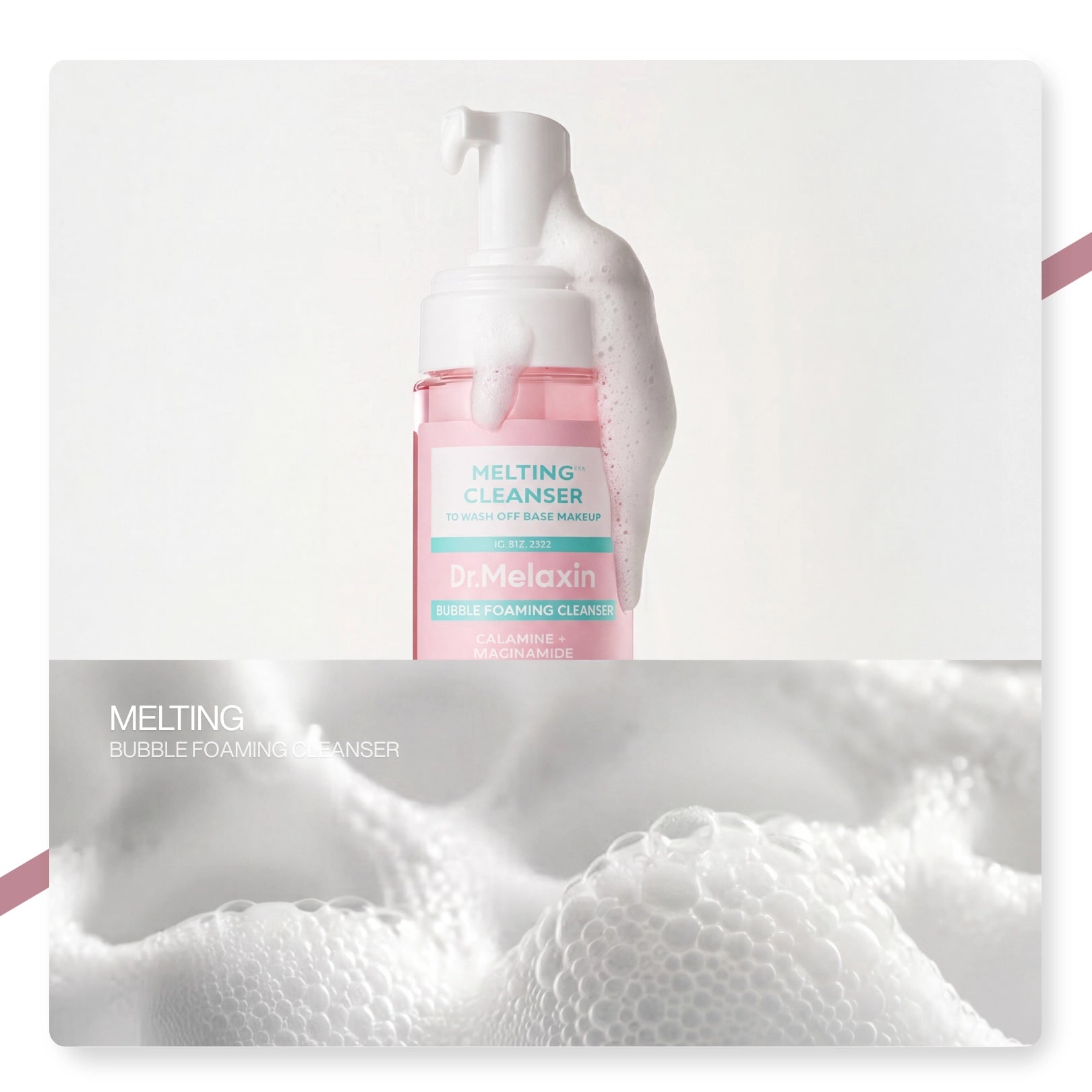 Dr.Melaxin Yüz & Makyaj Temizleme Köpüğü – Niacinamide & Calamine İçerikli | Siyah Nokta Karşıtı 150ml
