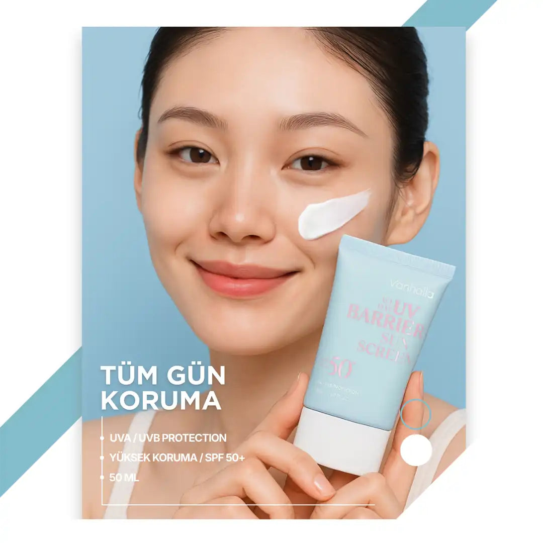 v'anhalla Yüksek UV Koruma | Kırışıklık Karşıtı | Aydınlatıcı Güneş Kremi SPF50+ / PA++++ 50ml