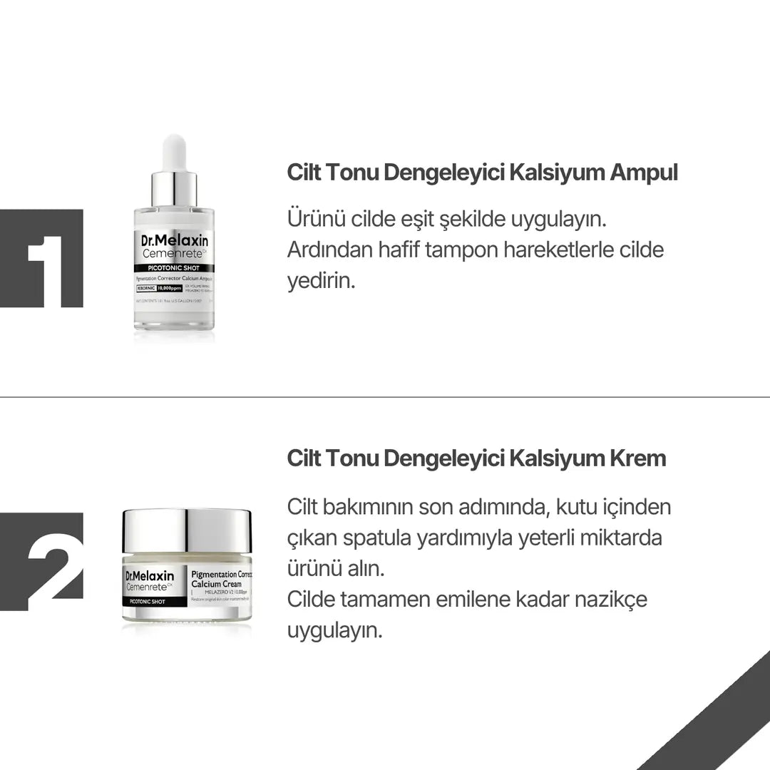 Dr.Melaxin Cilt Tonu Dengeleyici Kalsiyum Bakım Seti
