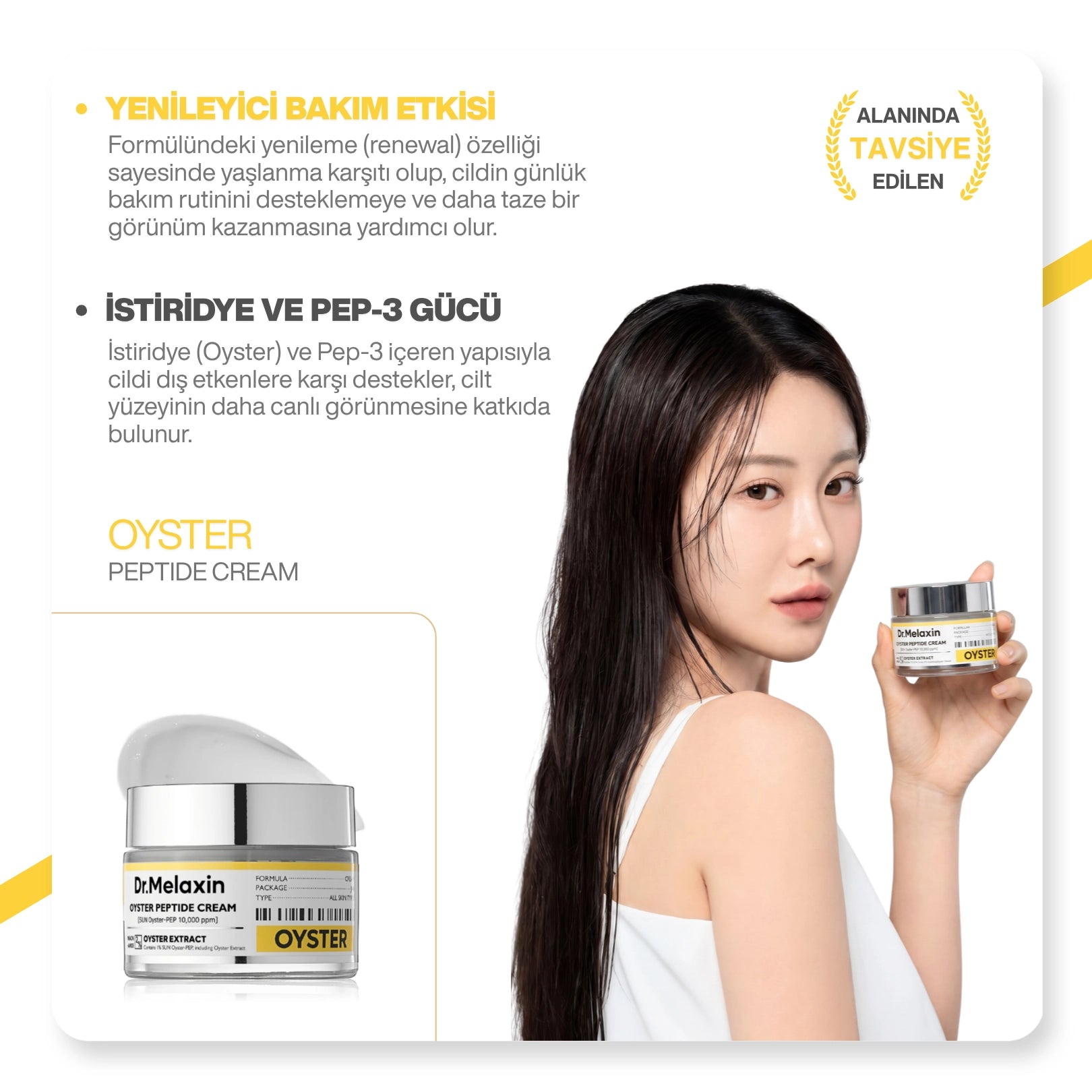 Dr.Melaxin Oyster Yaşlanma Karşıtı | Sıkılaştırıcı | İstiridye Özlü | Anti-Aging Yüz Kremi 50ml