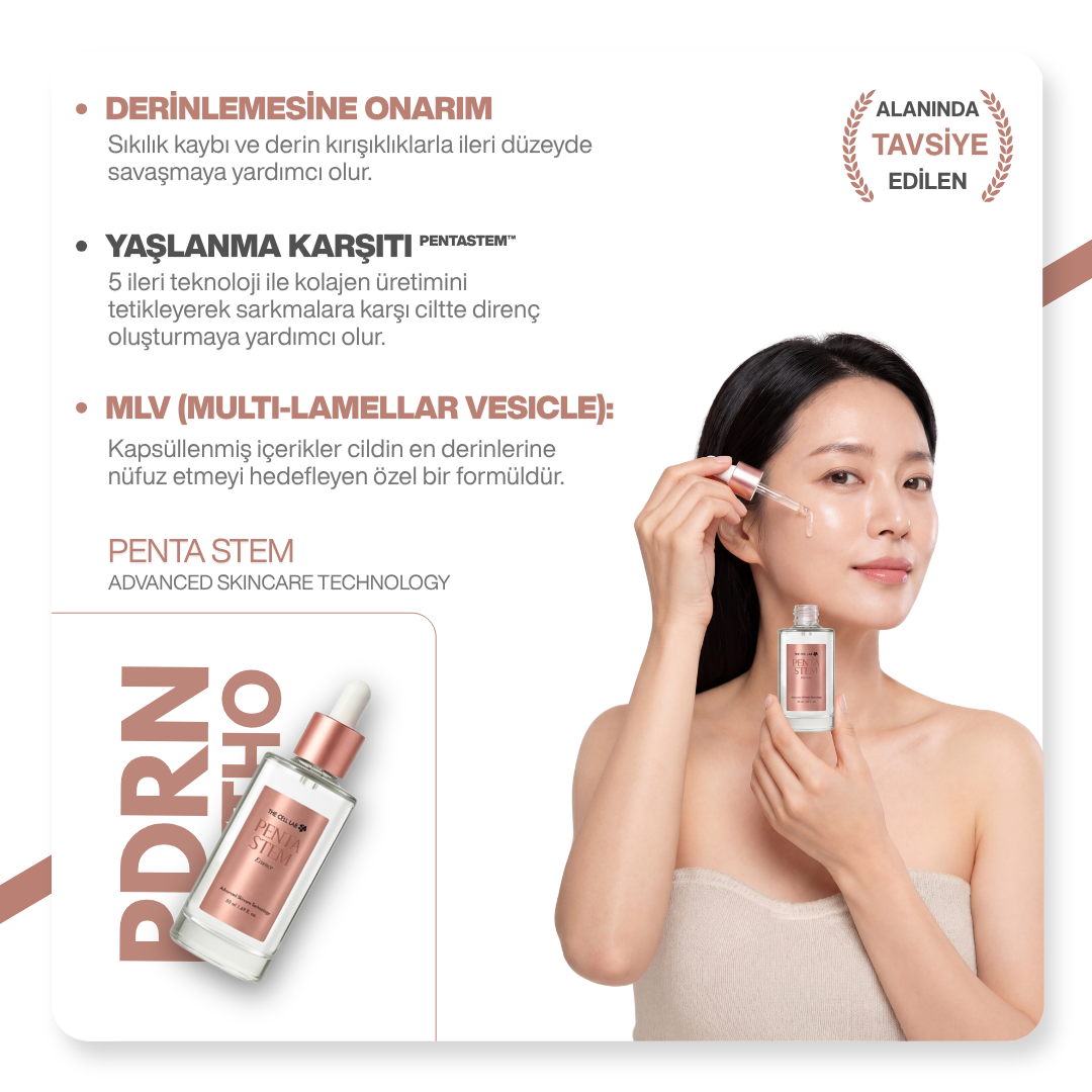 PDRN +Hücre Teknolojisi | Bariyer Onarıcı | Kırışıklık Karşıtı|Beyazlatıcı &Nemlendirici Esans 50ml