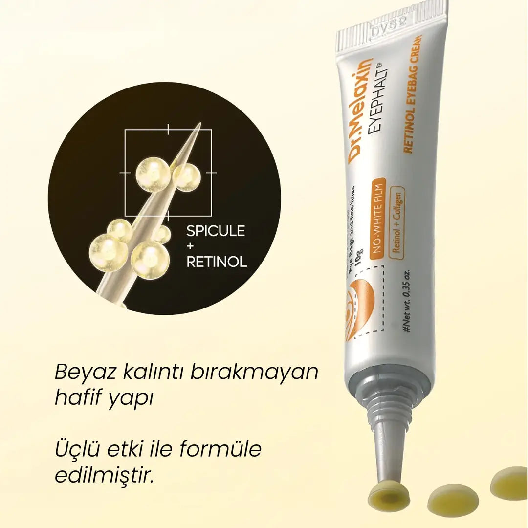 Dr.Melaxin Eyephalt Retinollü Göz Altı Bakım Kremi Bio-Spicule Teknolojili 10ml
