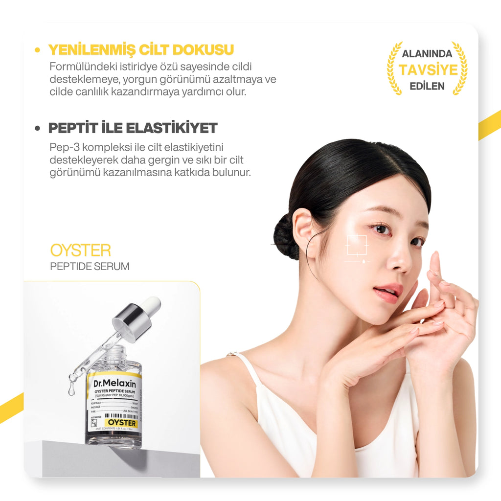 Dr.Melaxin Oyster Yaşlanma Karşıtı | Sıkılaştırıcı | İstiridye Özlü | Anti-Aging Yüz Serumu 30ml
