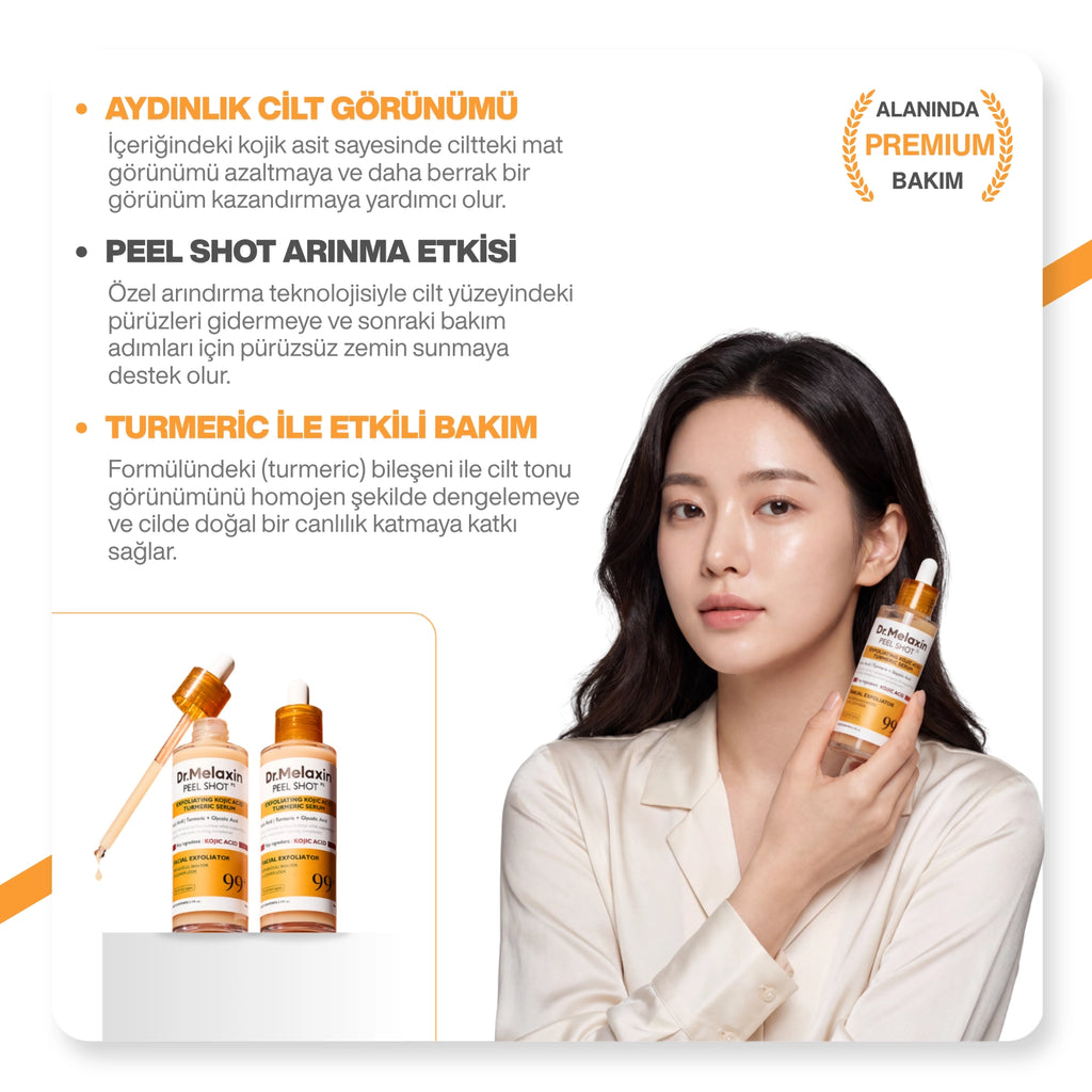 Dr.Melaxin Kojik Asit İçerikli – Arındırıcı Aydınlatıcı Bakım Serumu 80 ml