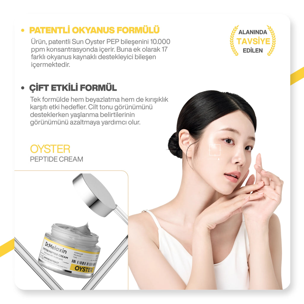 Dr.Melaxin Oyster Yaşlanma Karşıtı | Sıkılaştırıcı | İstiridye Özlü | Anti-Aging Yüz Kremi 50ml