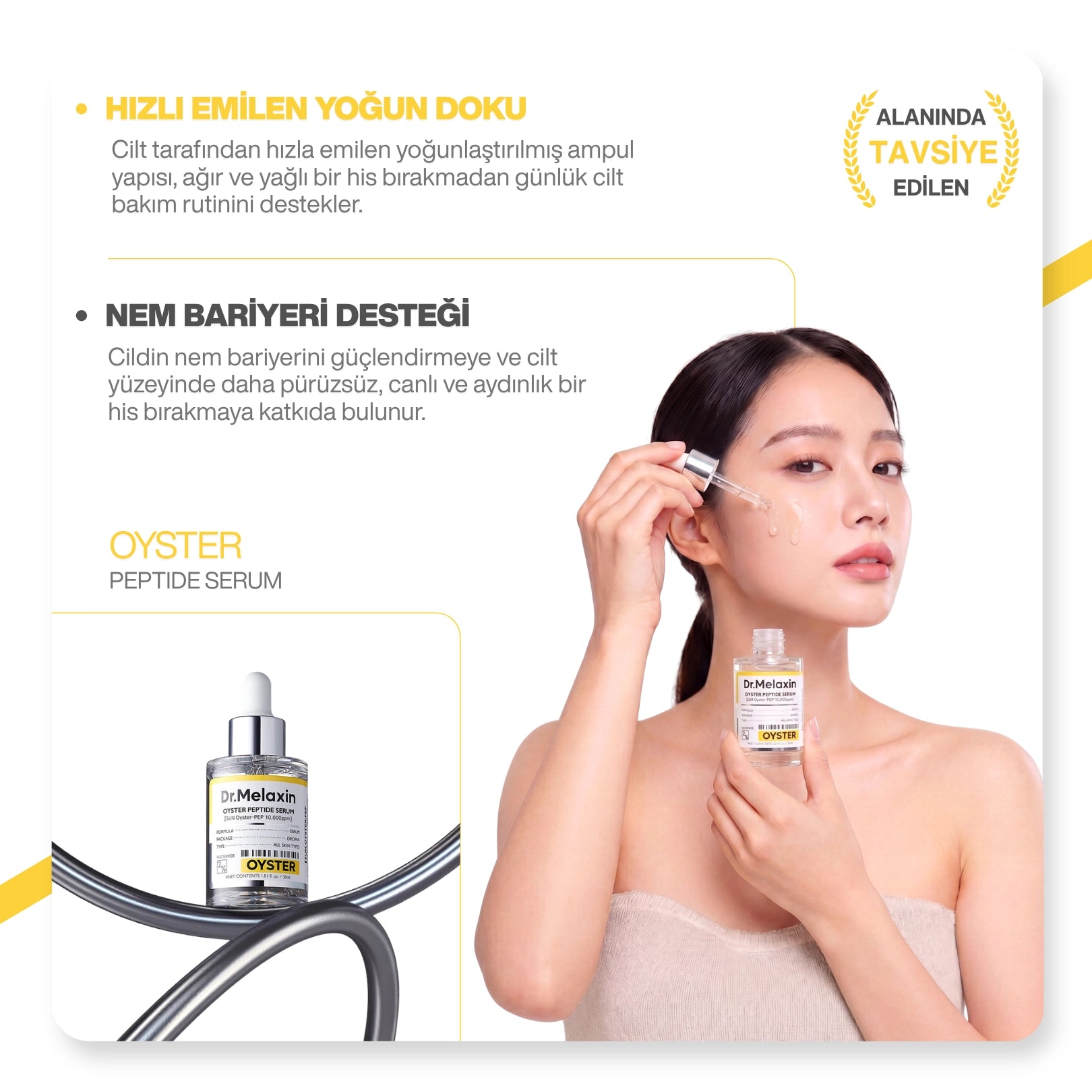 Dr.Melaxin Oyster Yaşlanma Karşıtı | Sıkılaştırıcı | İstiridye Özlü | Anti-Aging Yüz Serumu 30ml