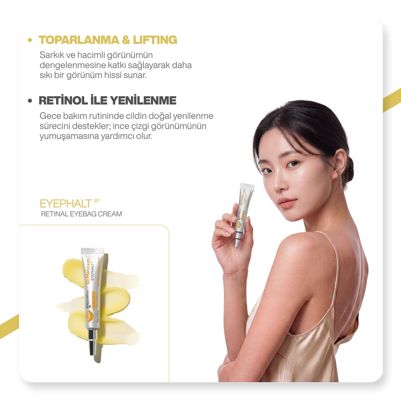 Dr.Melaxin Eyephalt Retinollü Göz Altı Bakım Kremi Bio-Spicule Teknolojili 10ml