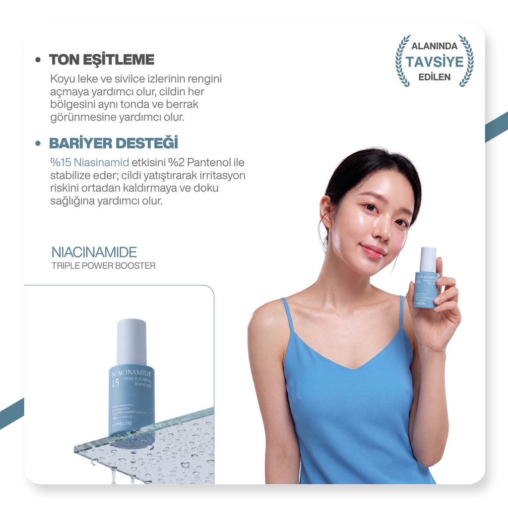 V'anhalla %15 Niacinamide Serum | Gözenek Sıkılaştırıcı | Sebum Dengeleyici | Aydınlatıcı Serum 30ml