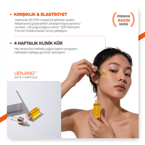 %13 Saf C Vitamini & Astaksantin | Leke & Kırışıklık Karşıtı | Yoğun Aydınlatıcı | Ton Eşitleyici Ampül Seti 4x10ml