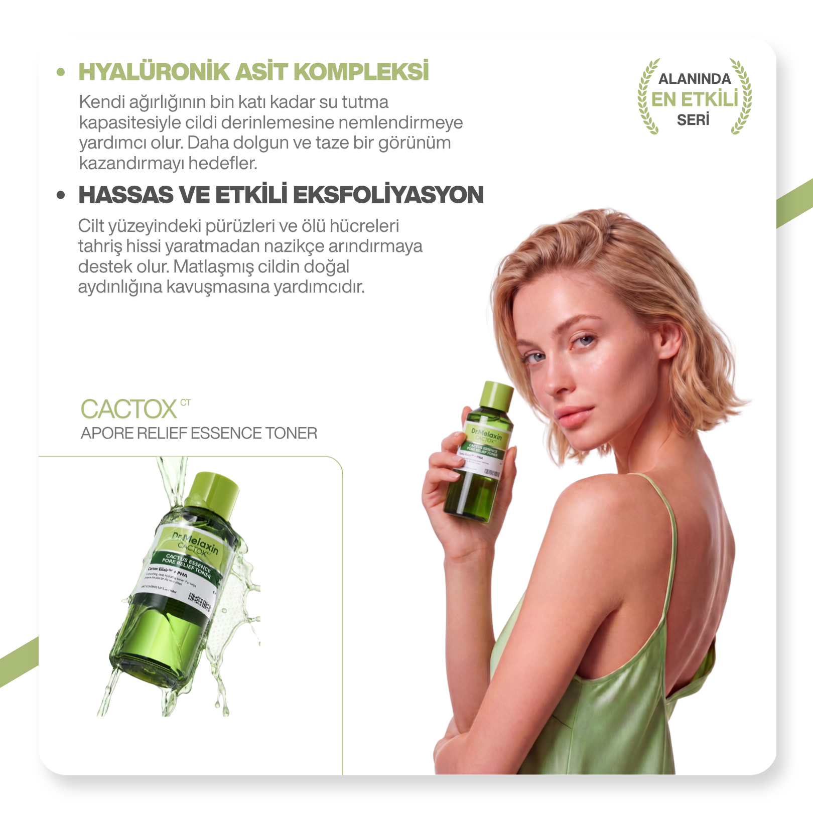 Cactox Gözenek Sıkılaştırıcı | Siyah Nokta Karşıtı | Arındırıcı Kaktüs Özlü Esans Yüz Toniği 150ml