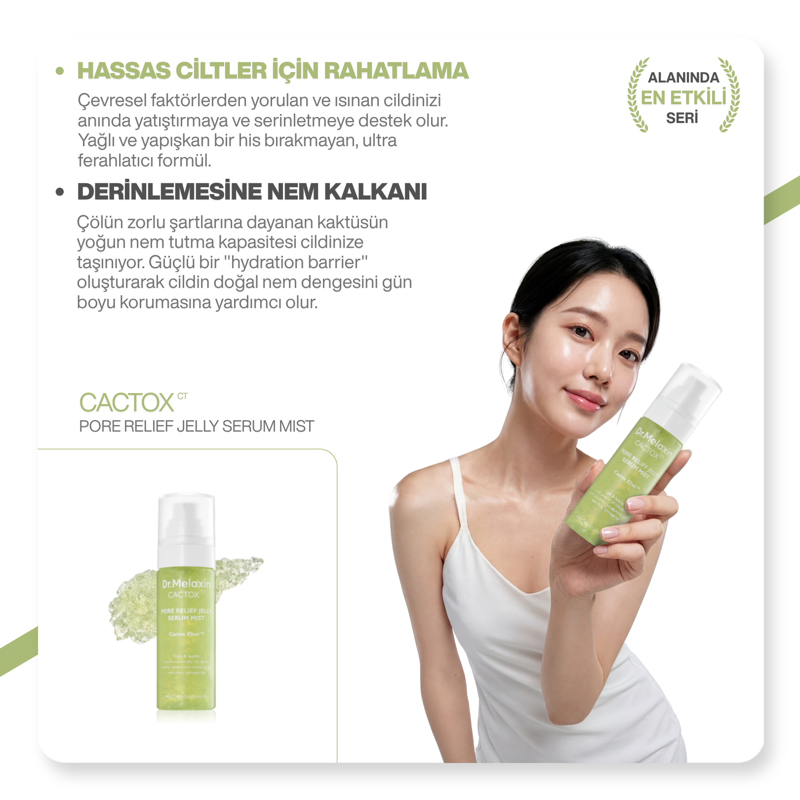 Gözenek Sıkılaştırıcı | Kaktüs Özlü | Serinletici Jel Sprey Serum Mist 80 ml