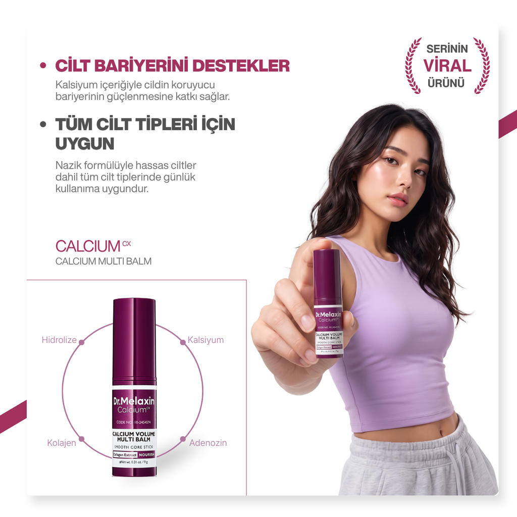 Dr.Melaxin Kalsiyum İçerikli | Kırışıklık Karşıtı | Sıkılaştırıcı | Multi Balm 9gr
