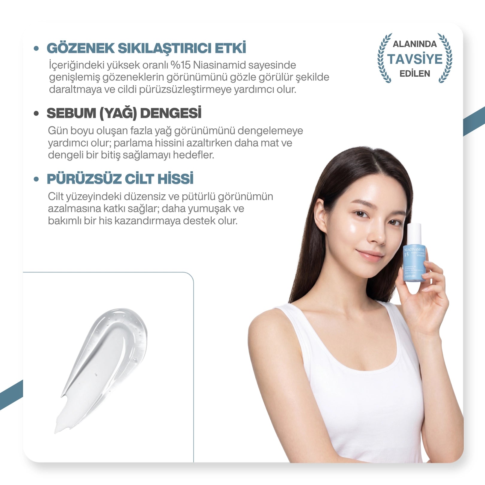 V'anhalla %15 Niacinamide Serum | Gözenek Sıkılaştırıcı | Sebum Dengeleyici | Aydınlatıcı Serum 30ml