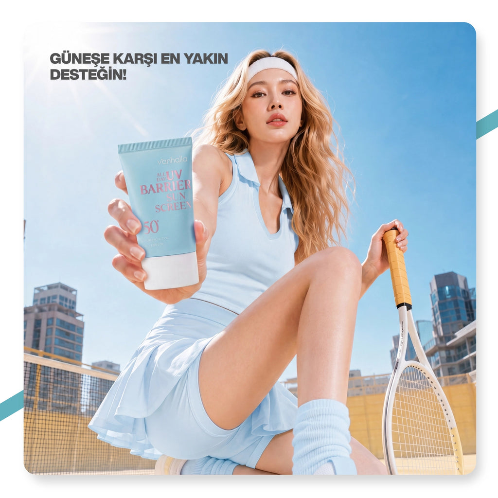v'anhalla Yüksek UV Koruma | Kırışıklık Karşıtı | Aydınlatıcı Güneş Kremi SPF50+ / PA++++ 50ml