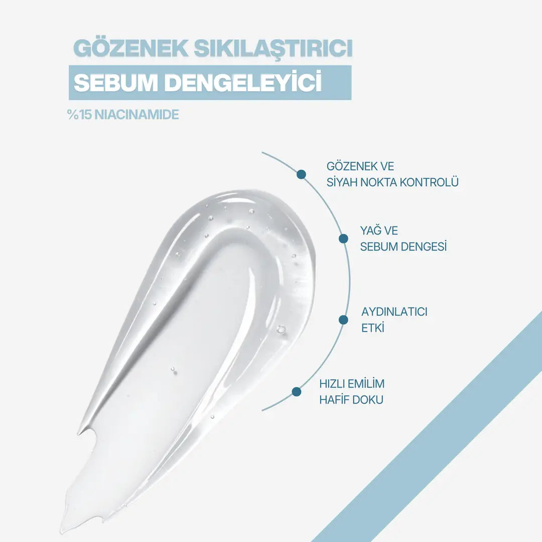 V'anhalla %15 Niacinamide Serum | Gözenek Sıkılaştırıcı | Sebum Dengeleyici | Aydınlatıcı Serum 30ml