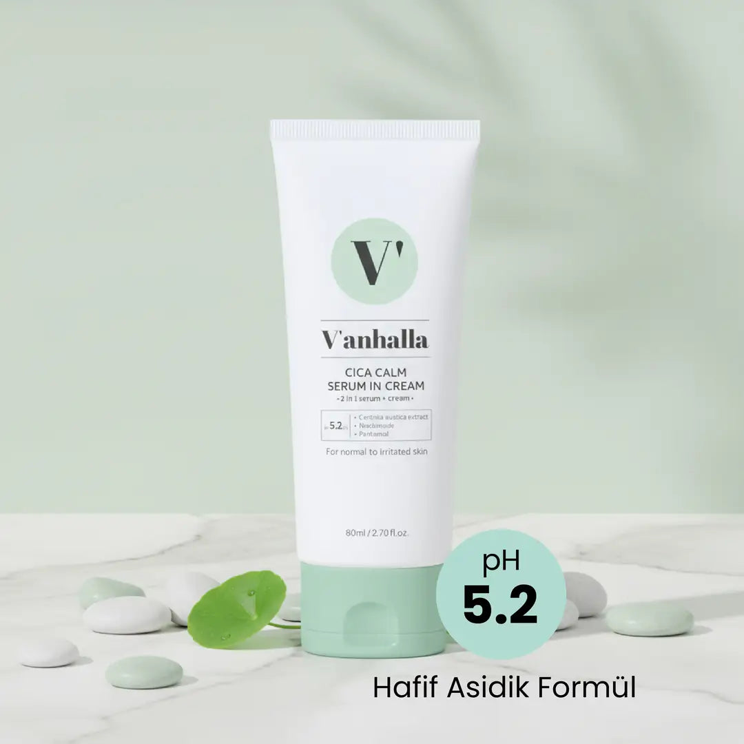 v'anhalla Cica Özlü Serum Gücüyle Zenginleştirilmiş Yoğun Nemlendirici Hassasiyet Karşıtı Krem 80ml