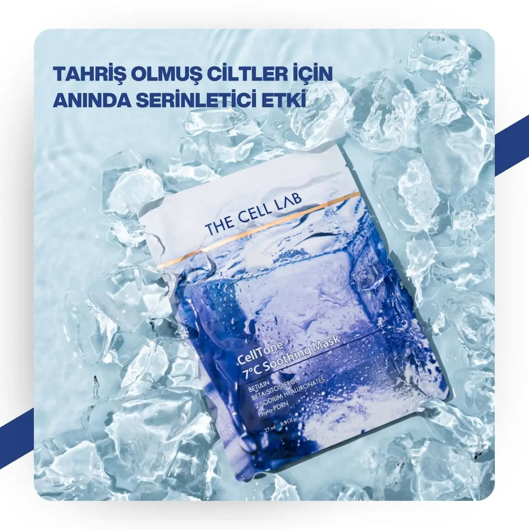 The Cell Lab Kızarıklık ve Hassasiyet Karşıtı Yatıştırıcı & Nemlendirici Yüz Maskesi (7°C SOOTHING) 5 ADET