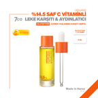 %14.5 Saf C Vitamini & Glutatyon | Leke & Kırışıklık Karşıtı |Yoğun Aydınlatıcı | Ton Eşitleyici Ampül 15 ml