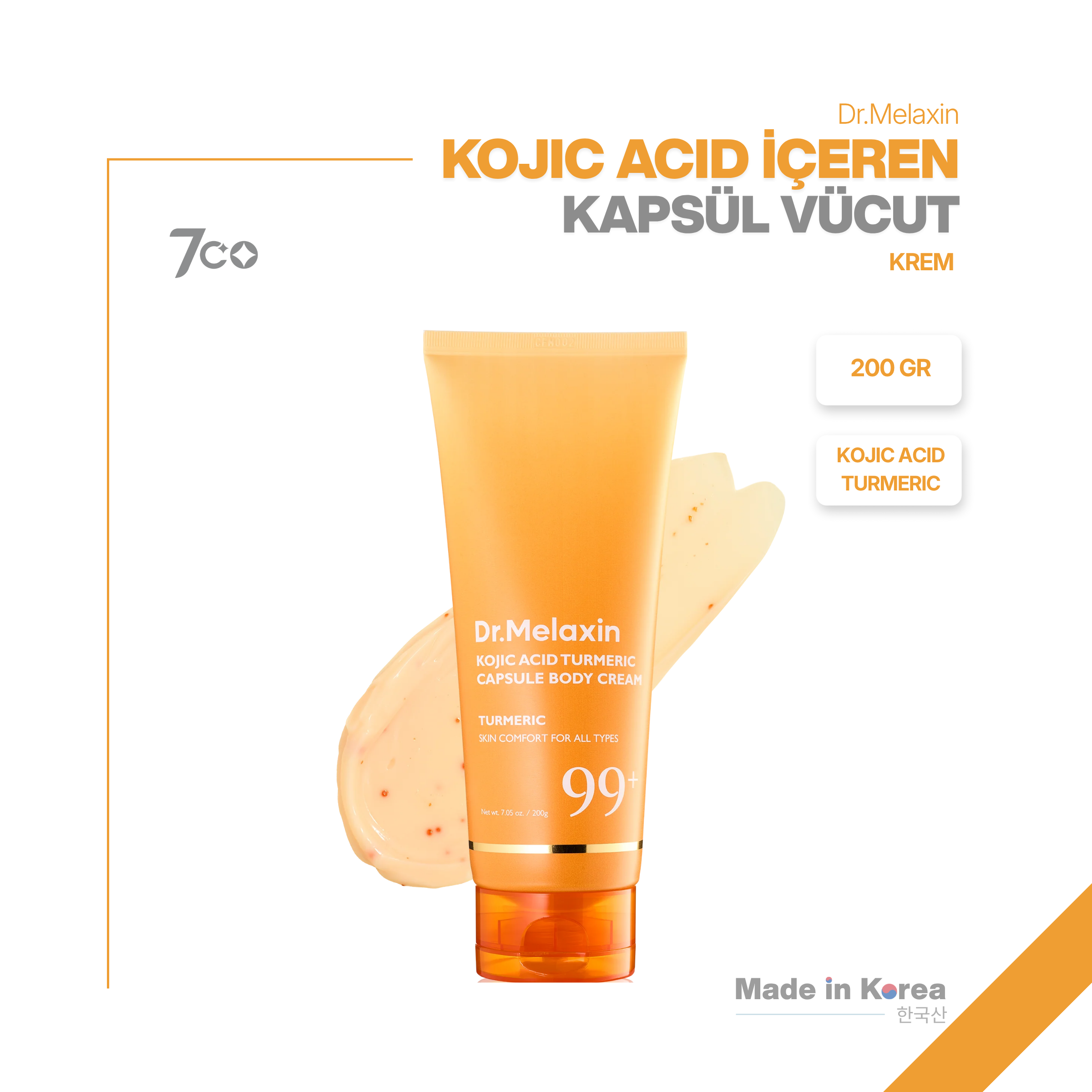 Kapsül Teknolojili | Kojik Asitli | Arındırıcı Aydınlatıcı | Vücut Kremi 200g