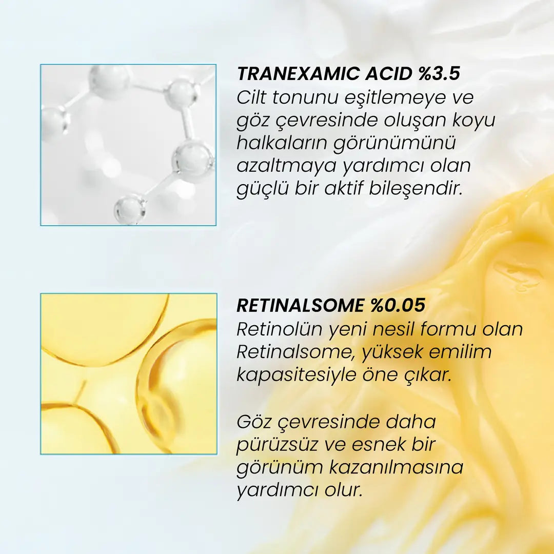 Dr.Melaxin TX Retinalsome Çift Etkili Göz Kremi - Kırışıklık ve Morluk Karşıtı Aydınlatıcı Bakım 40gr