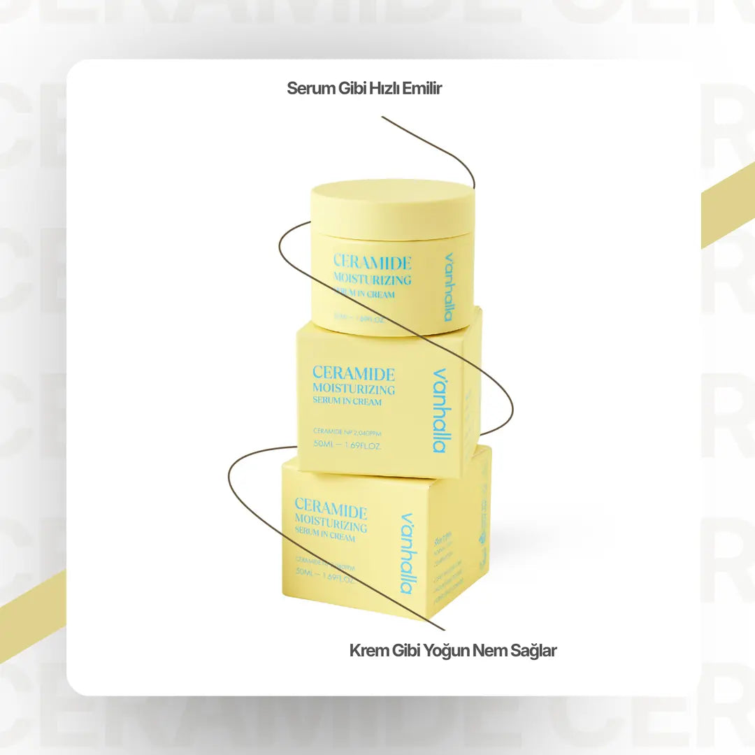v'anhalla Bariyer Onarıcı Seramid İçerikli Serum Gücüyle Zenginleştirilmiş Yoğun Nemlendirici Yüz Kremi 50ml