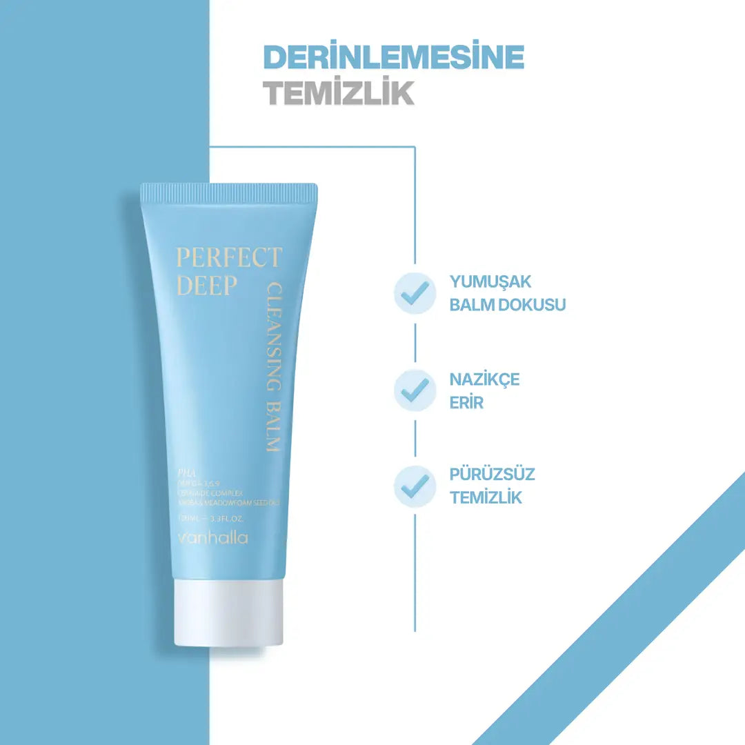 v'anhalla PHA + Ceramide | Siyah Nokta Karşıtı | Gözenek Arındırıcı | Yüz & Makyaj Temizleme Balmı 100ml