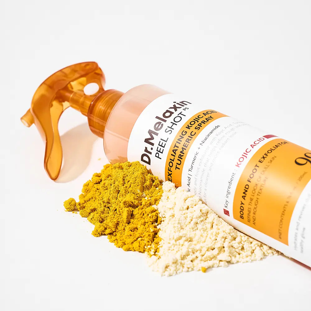 Dr.Melaxin Kojik Asit İçerikli Vücut Peeling Spreyi – Batık ve Kararma Karşıtı Bakım 200ml