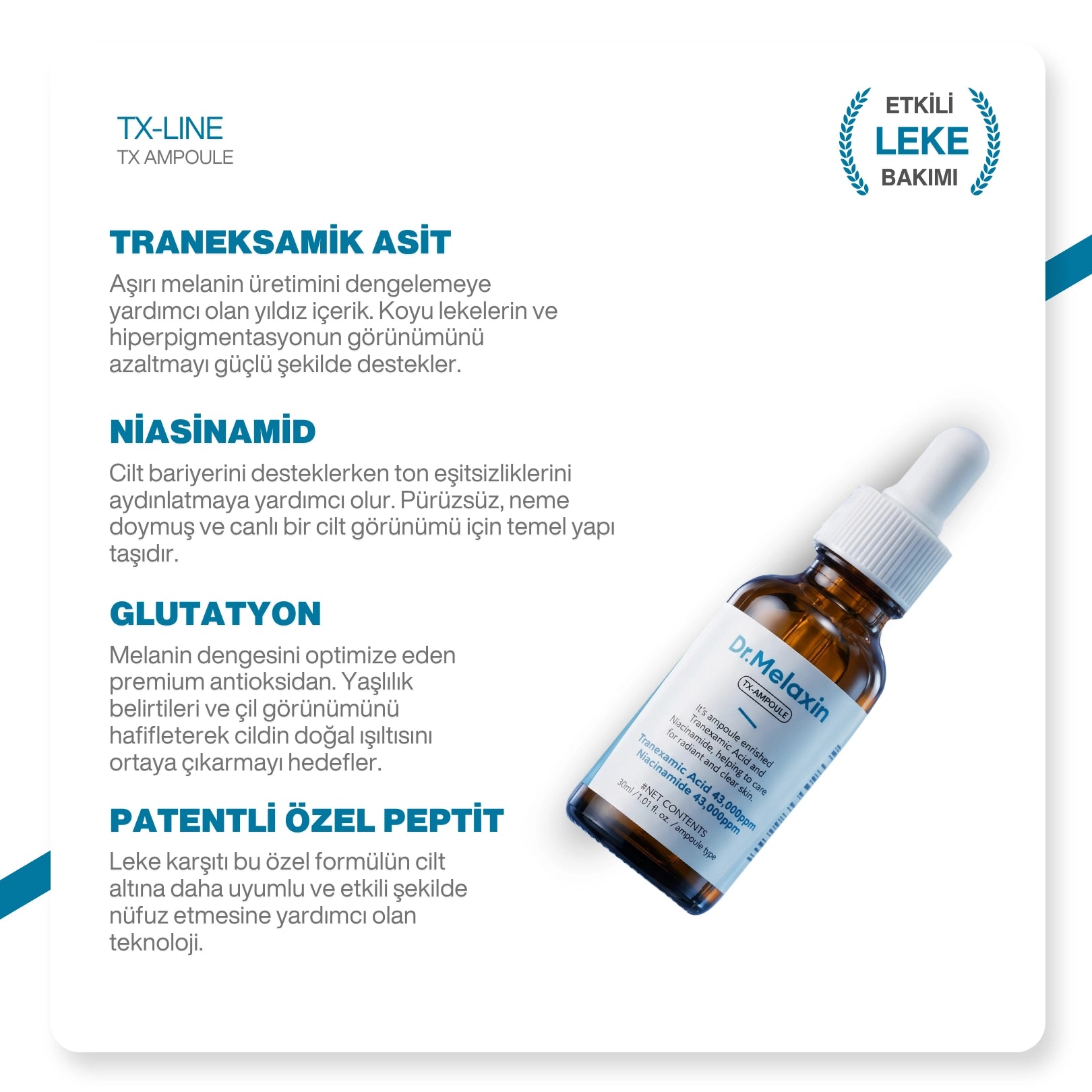 Dr.Melaxin Tx Koyu Leke Karşıtı Aydınlatıcı l Serum 30ml
