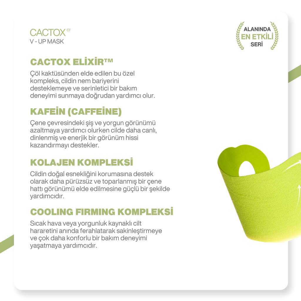 Cactox Yüz Şekillendirici | Gıdı Toparlayıcı | Yüz Germe | Çene Toparlayıcı Bakım Bandı 4 ADET