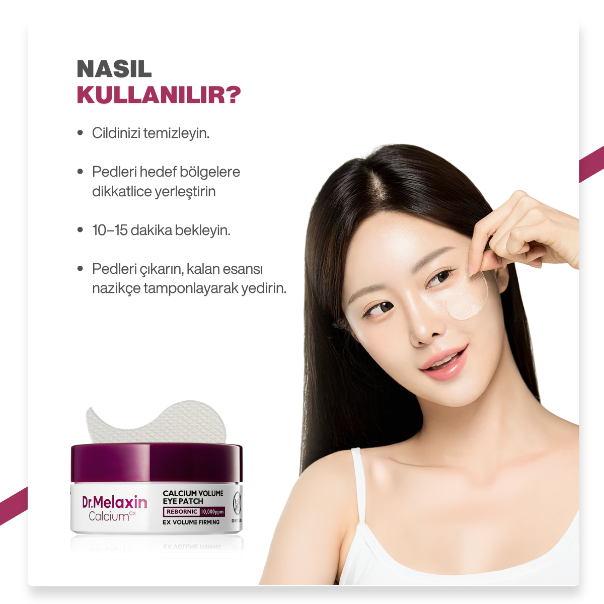 Dr.Melaxin Kalsiyumlu Göz Altı Pedi 60 Adet
