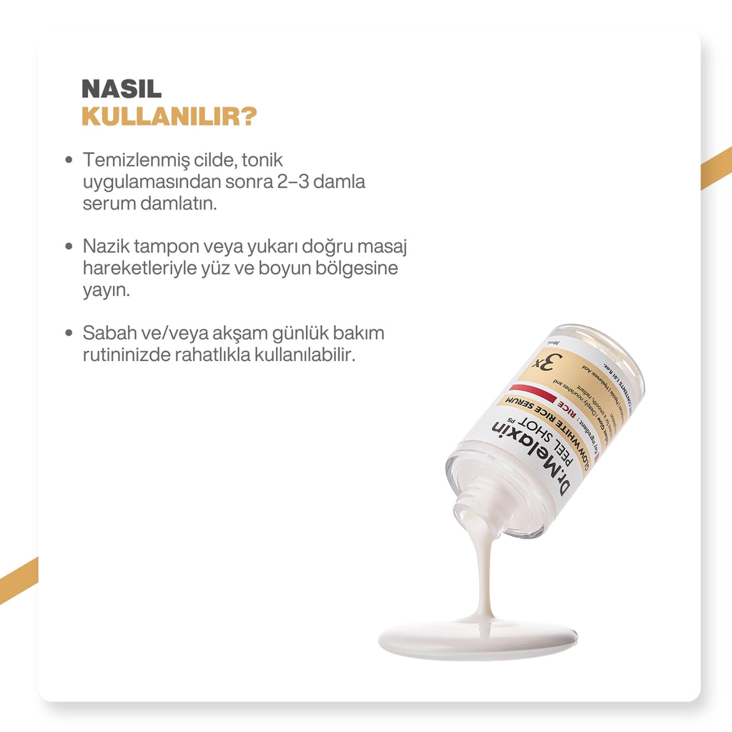 Dr.Melaxin Pirinç ve PDRN İçerikli Pürüzsüzleştirici Cam Cilt Etkili Serum 30 ml