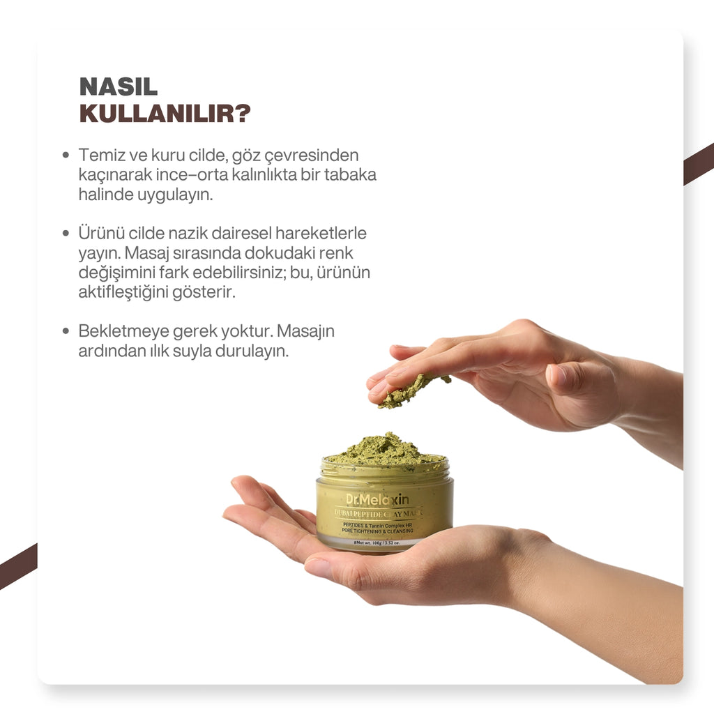 Dr.Melaxin Dubai Peptitli Renk Değiştiren Kil Maskesi 100g