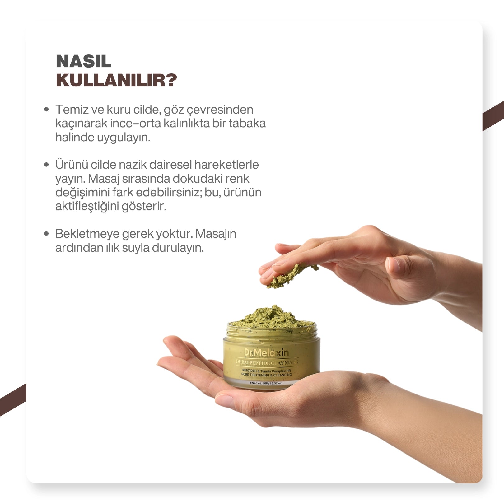 Dr.Melaxin Dubai Peptitli Renk Değiştiren Kil Maskesi 100g