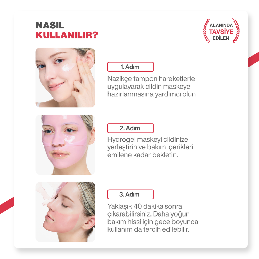 TX Astaxanthin Leke Karşıtı Hidrojel | Aydınlatıcı & Ton Eşitleyici Yüz Maskesi 4 Adet