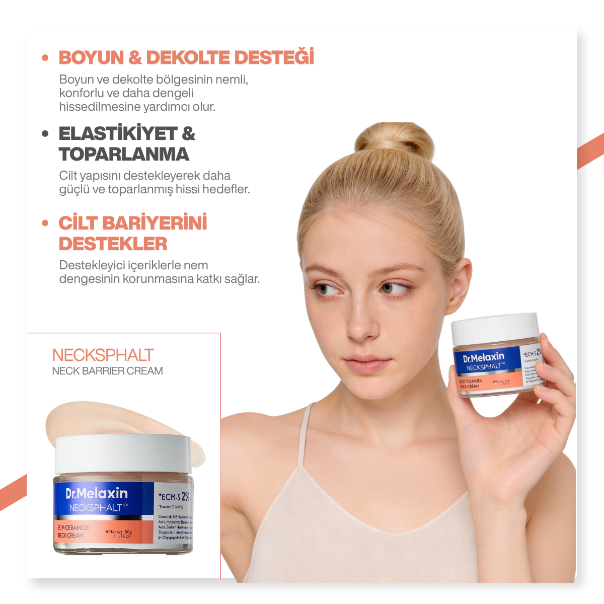 Dr.Melaxin Kırışıklık Karşıtı | Sıkılaştırıcı | Lifting Etkili | Bariyer Onarıcı Boyun Kremi 50 ml